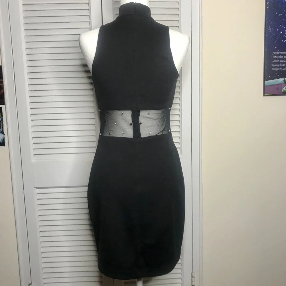 Vintage Climax PM Black Rhinestone Cocktail Dress - Picture 3 of 4